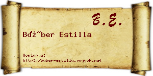 Báber Estilla névjegykártya